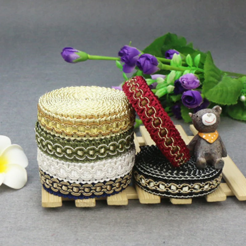 4.5M Handmade Embroidered Webbing Indian Lace Trim Clothing Accessories