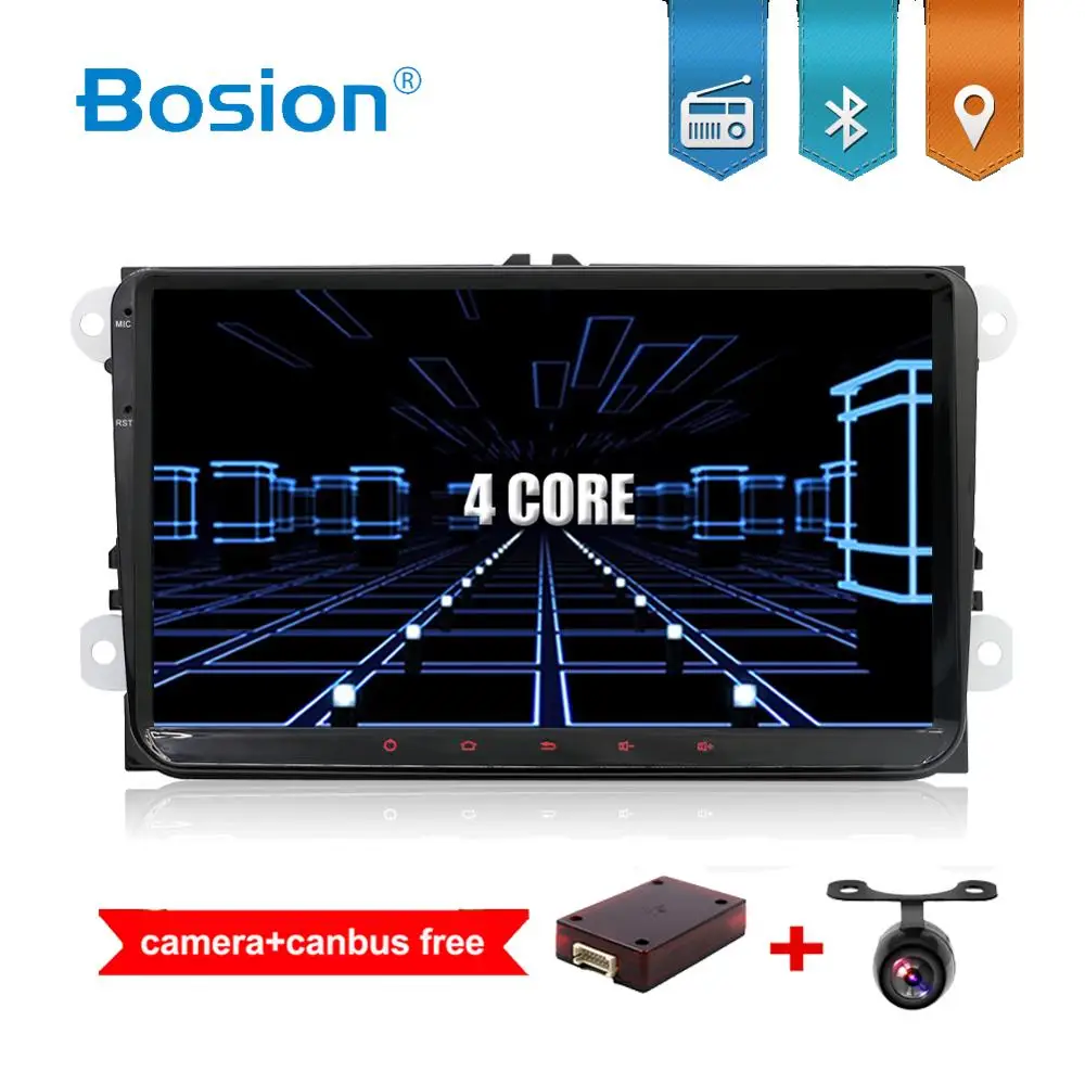 Автомобильный dvd плеер Bosion HD 2 din android для Volkswagen passat b5 b6 golf 4 5 tiguan polo skoda octavia rapid Радио