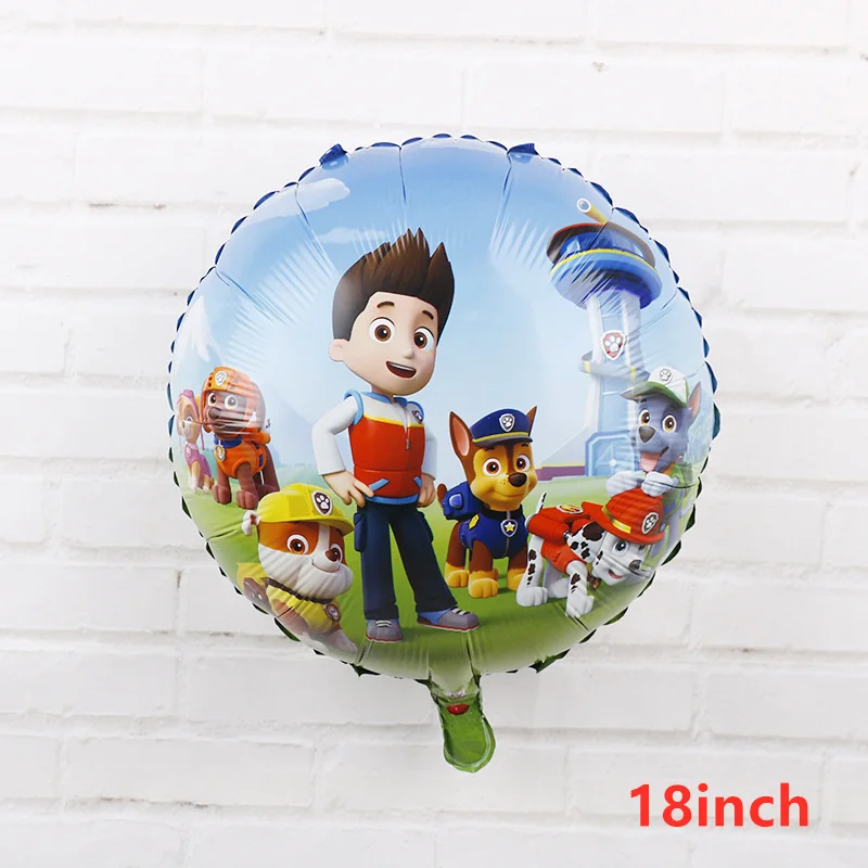 Balloon D-1PCS Paw Patrol Красный Дизайн Мальчики День рождения украшения Воздушные шары бумажные стаканчики и тарелки Baby Shower Одноразовые столовые принадлежности - Цвет: Balloon D-1PCS