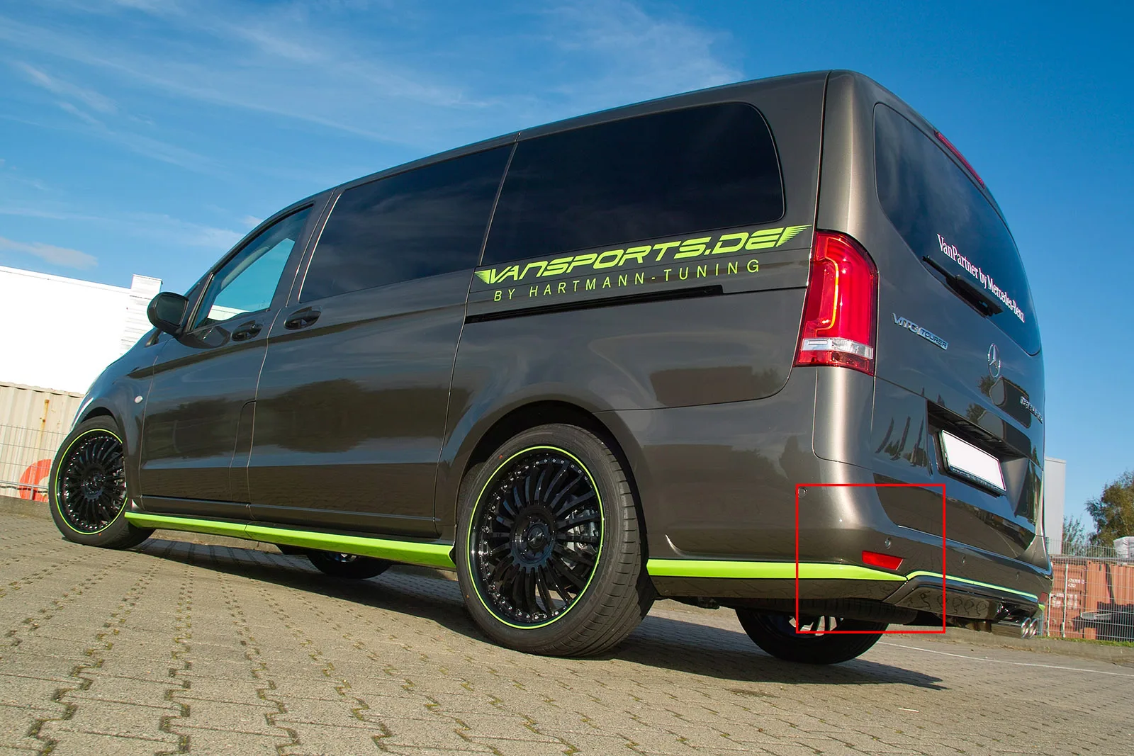 Для Mercedes Benz W447 Vito v-класс красный объектив задний бампер отражатель без светильник-19