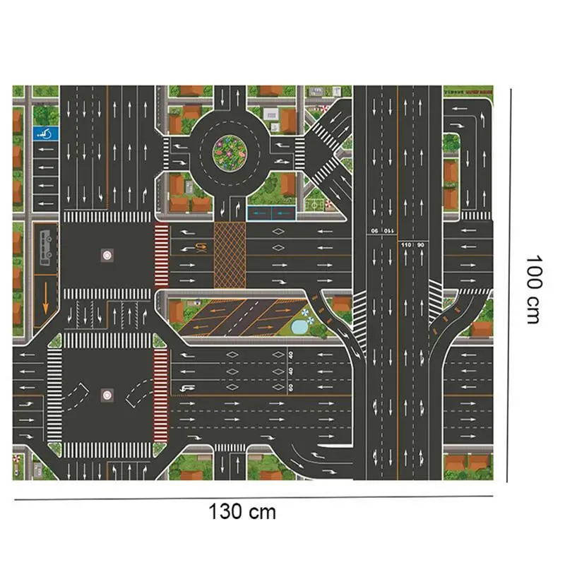 Большой городской дорожный парк, детский игровой коврик, водонепроницаемый развивающий детский игровой коврик, игровой коврик, игрушка для автомобиля, детский коврик - Цвет: map B