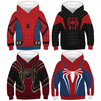 

SPIDERMAN 3D Pattern Boys Hoodies Teenagers Oversized Spring Sweatshirt for Boys 4-14 Years Old Hoodies Kids Sweatshirt Clothes