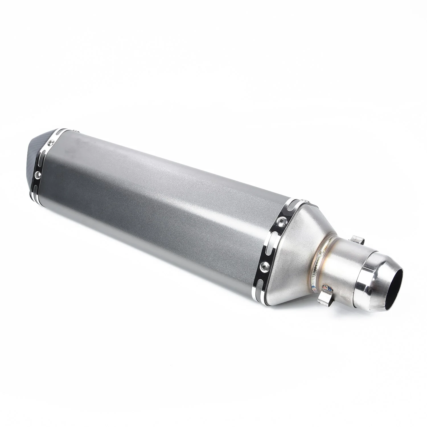 38-51 мм мотоцикл Серебро Нержавеющая убийца слипы глушитель труба Универсальный