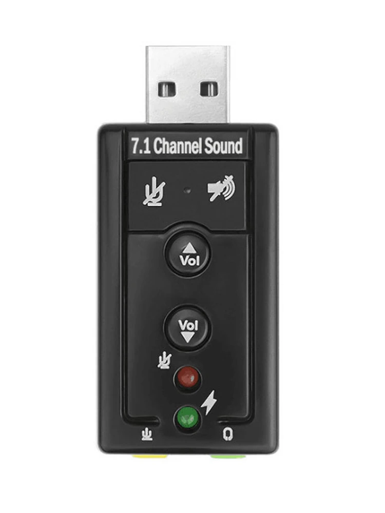 7,1 Внешняя USB звуковая карта USB к разъему 3,5 мм аудио адаптер для наушников Micphone Звуковая карта для Mac Win Compter Android Linux