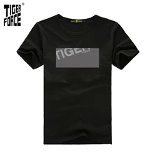 Tiger Force, Хлопковая мужская футболка размера плюс, дышащая футболка с коротким рукавом, Мужская футболка с круглым вырезом, Повседневная футболка, мужские летние топы, белая футболка