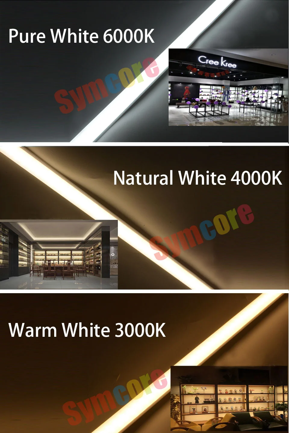 Description Picture 4 of item5pcs 220V LED Bar Light 20cm/40cm/50cm/60cm LED Rigid Strip Energy Saving LED Fluorescent Tube For Showcase light Kitchen Light