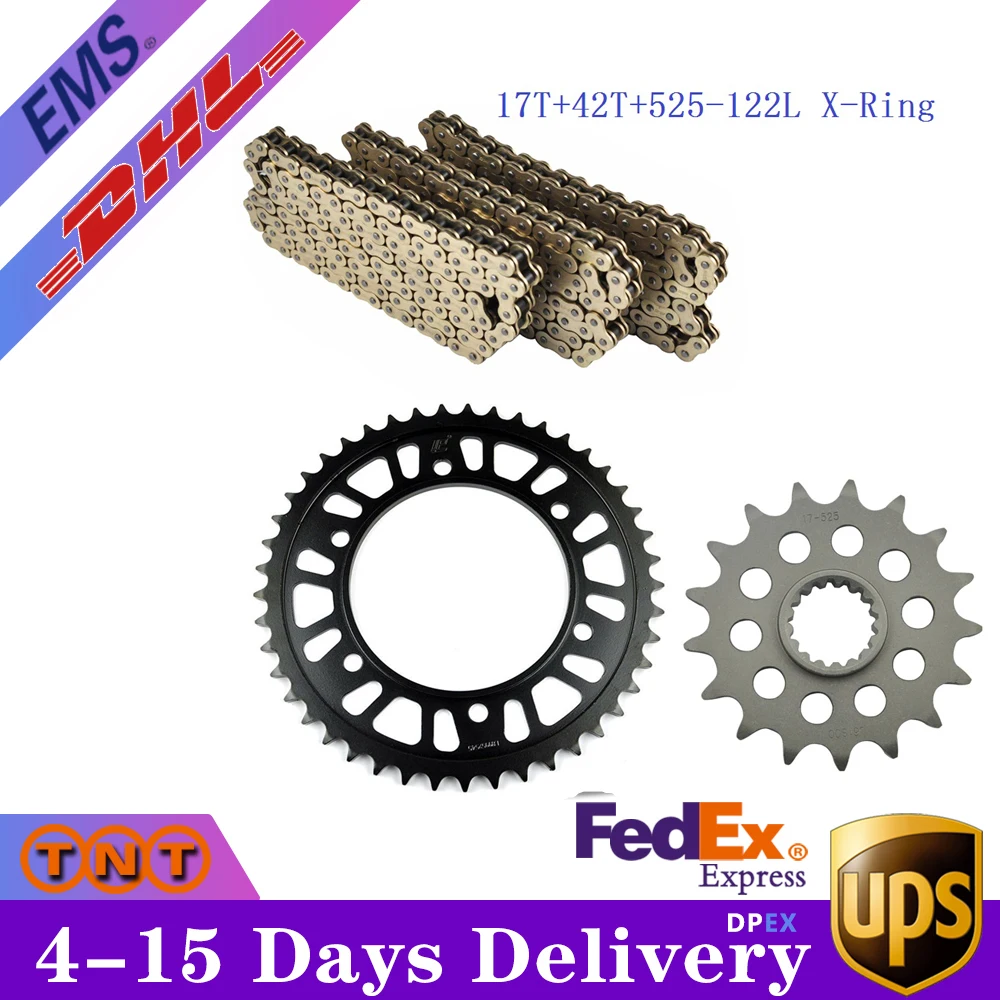 Motorcycle Front Rear Sprocket Chain Set 525 Kit For KTM 950 LC8 990