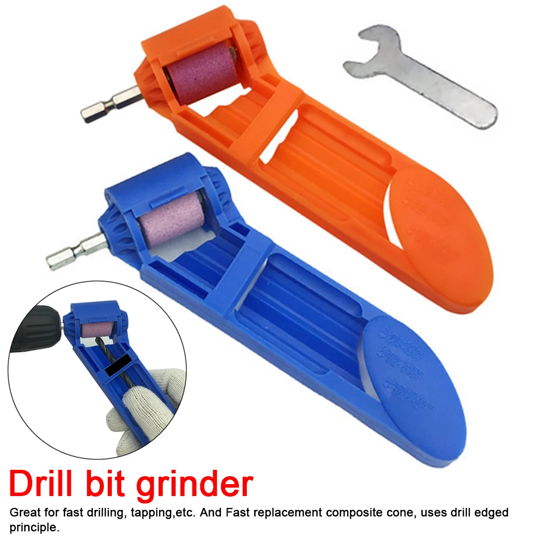  Power Tool 18.5cm Portable Drill Bit Sharpener Corundum Grinding Wheel for Grinder Tools for Drill 