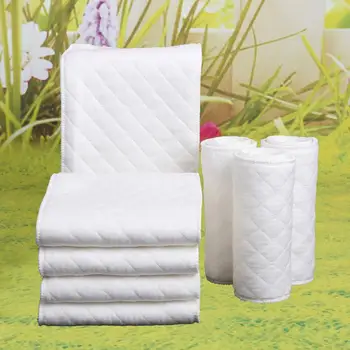 

10pcs Family Essential Baby Cotton Diapers Neutral Cotton Three-Layer Ecological Cotton Diaper Breathable Water-Locking Diapers