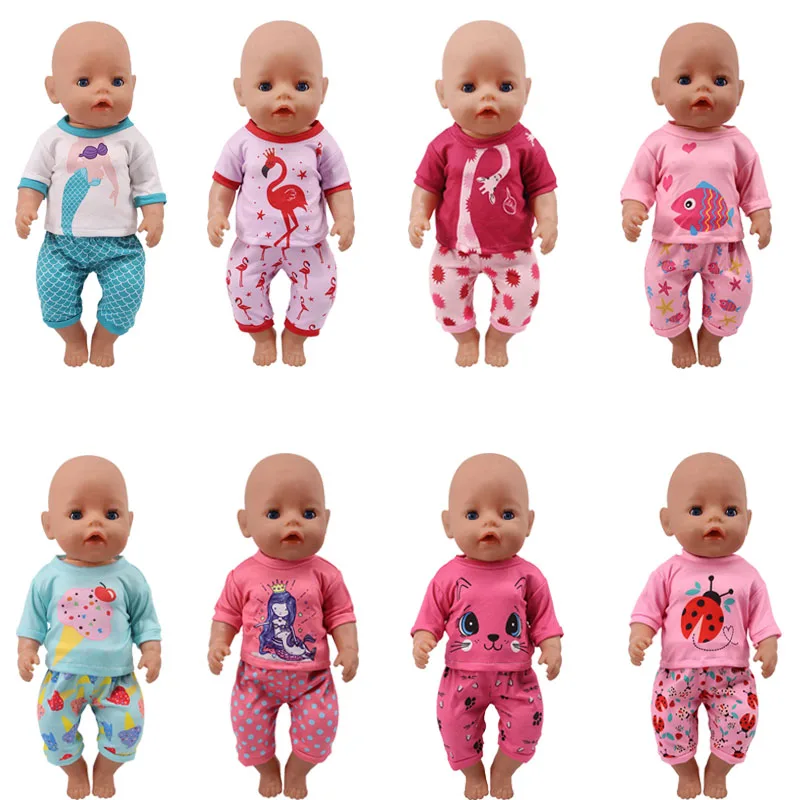 Doll Clothes Cat Pajamas Fit 18 Inch American And 43cm Reborn Baby Girl Dolls,Our Generation, Children's Best Toys