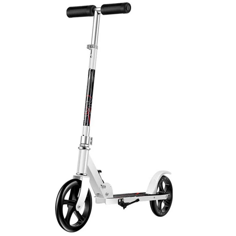 City Adjustable Aluminum Alloy T-Style Kids scooter Children Kick Scooter 200mm Wheel Adults Foldable Foot Scooter bear 200kg