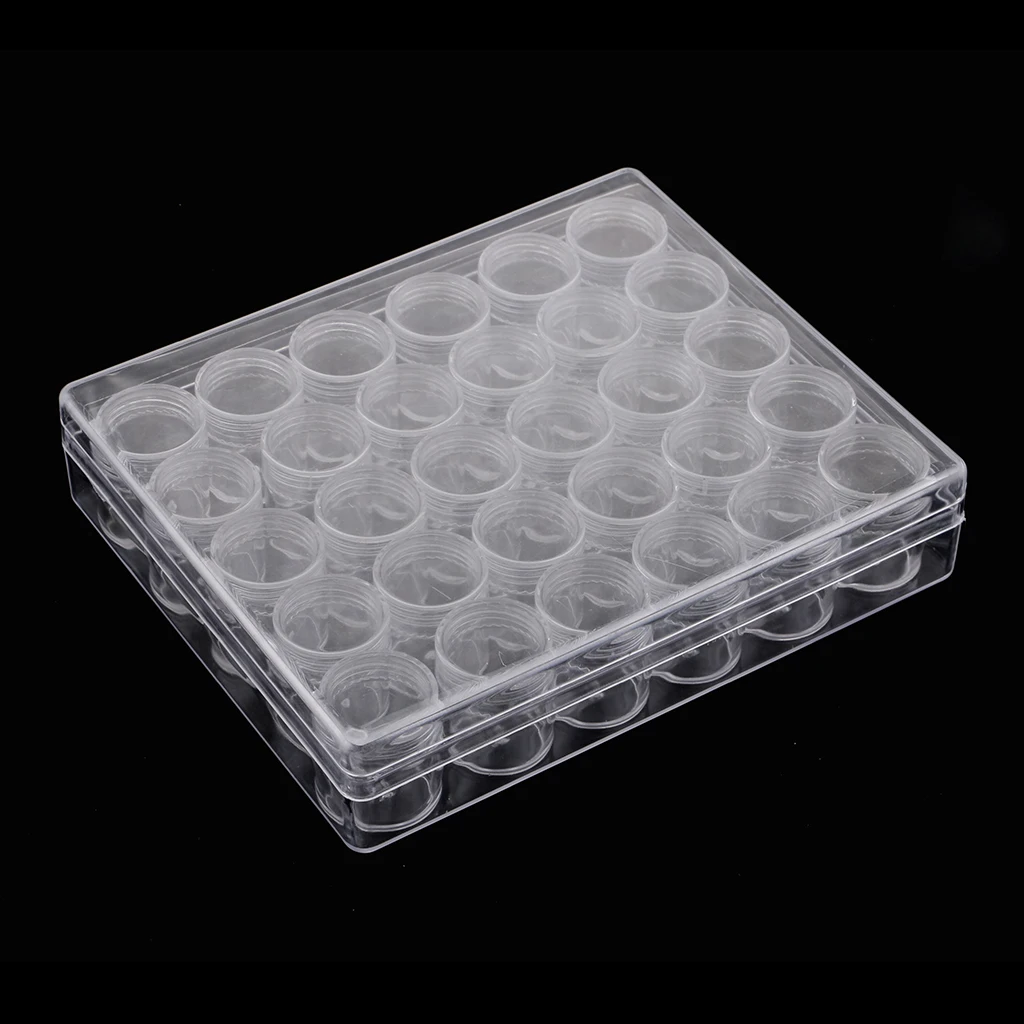 Plastic 30 Slots Jewelry Small Craft Beads Storage Box Organizer Containers Jars Plastic 30 Slots Jewelry Small Craft Beads Storage Box Organizer Containers Jars