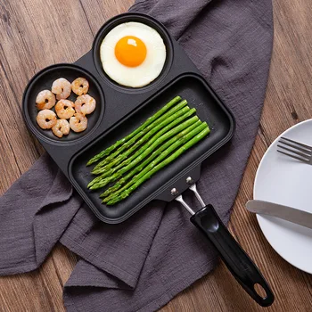 

Japan Three In One Breakfast Separate Non Stick Frying Pan Pan To Fry Egg Pan Non Stick Pan Pancake Pan Griddles & Grill Pans