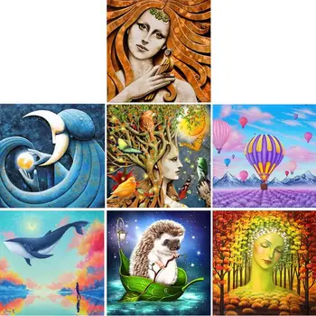 

View DIY 5D Full Drill Diamond Painting Embroidery Cross Stitch Kits Rhinestone Crystal Home Decoration Craft