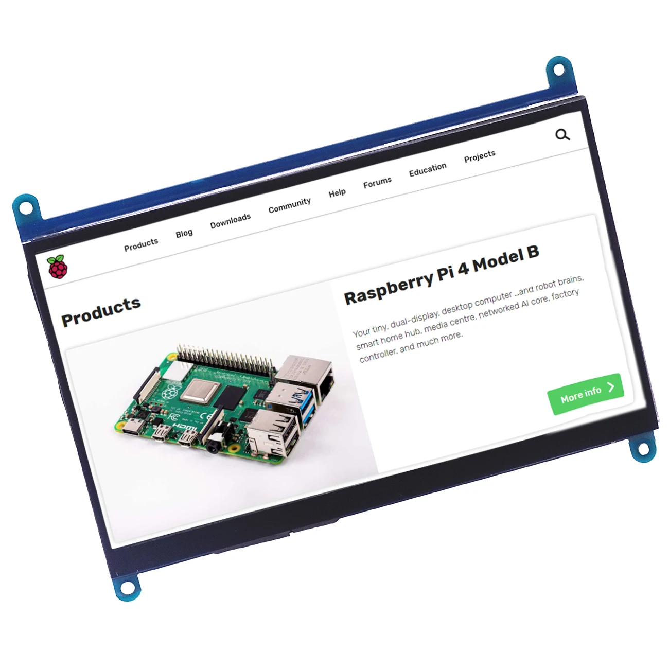 7 inch Raspberry Pi 3 Model B+ LCD Display Touch Screen LCD 1024*600 HDMI TFT Monitor+ Holder Case for Raspberry Pi 3