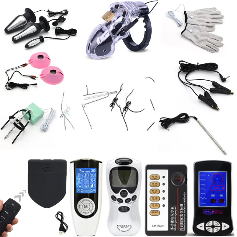 Электрическая импульсная Анальная пробка электрическая для пениса кольца