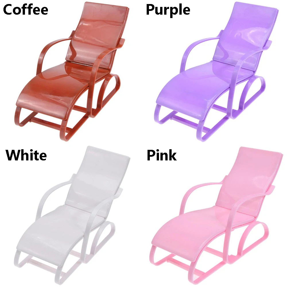 Mini 1:6 Scale Playing House Garden Bench Doll Beach Chair Foldable Deckchair Dollhouse Furniture Toy Accessories Gifts 4