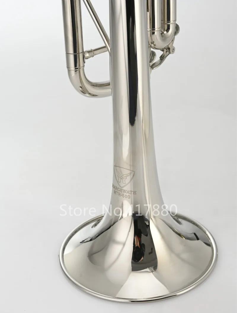 MARGEWATE Латунная Никелированная Bb труба Новое поступление B Flat Performance Musicla Instrument