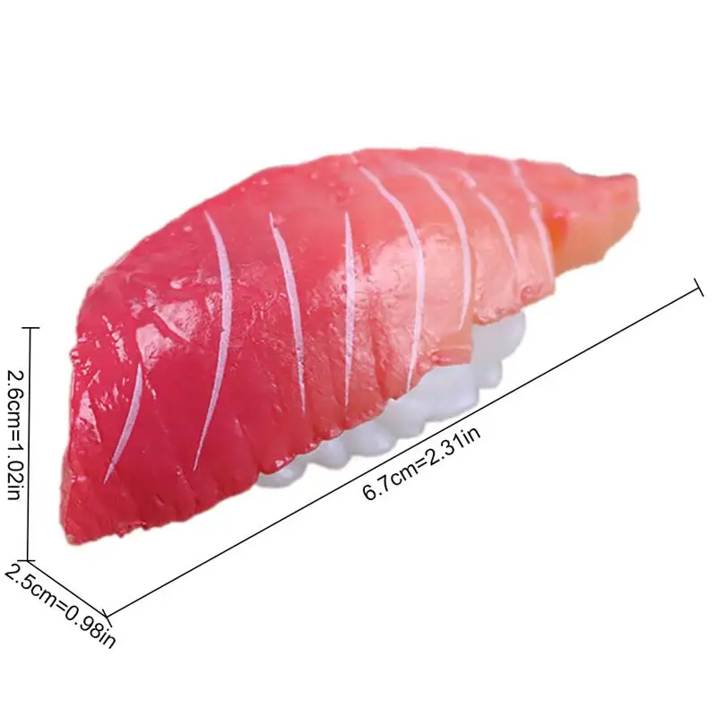 Simulation Sushi Model Food Toy Decoration Decorative Props Realistic Seafood Slice Artificial Food 1pcs Prop For Display kitchen food toys food photography props food model