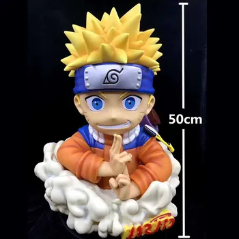 

Anime Naruto Childhood Uzumaki Naruto Head Portraits 1:1 Sculpture PVC Action Figure Collection Model Toy Christmas Gifts X5423
