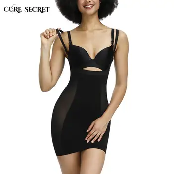 

CURE SECRET Big Size Adjustable Strap Body Shapewear Slimming Underwear Tummy Control Slip Dress Postpartum Recovery Modeling