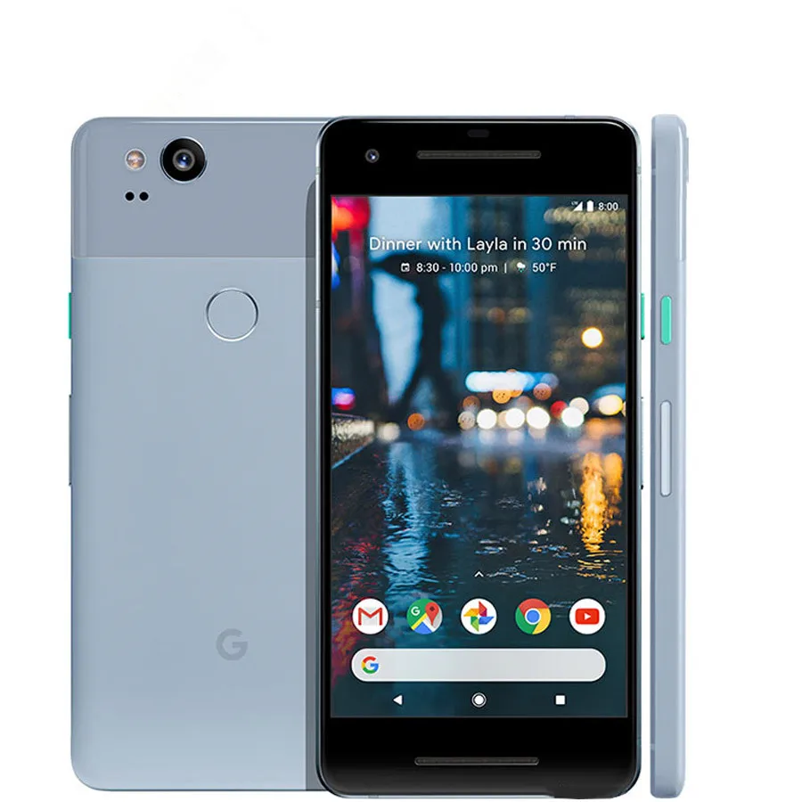 Смартфон Google Pixel 2, 5,0 дюймов, Восьмиядерный процессор Snapdragon 835, 4 Гб ОЗУ, 128 Гб ПЗУ, Android 8,0, МП, поддержка Fingrprint, NFC