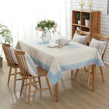 

Cotton Linen Chinese Style Tablecloths Rectangular Flower Table Cover Home Textiles Dining Table Party Wedding Table Cloth