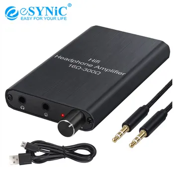 

eSYNiC Mini HiFi System Earphone 16-300Ω Aluminum Headphone Amplifier With 3.5mm AUX Input Output for MP3 MP4 Mobile phone