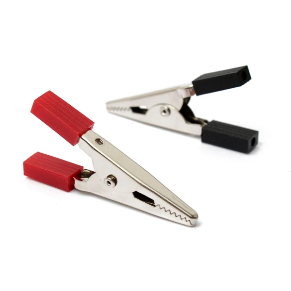 Crocodile Car Caravan Van Battery Test Lead Clips Battery Alligator Clips Red + Black 5cm 50mm 2pcs alligator clips,electric test clamp,test leads,alligator clip adapter