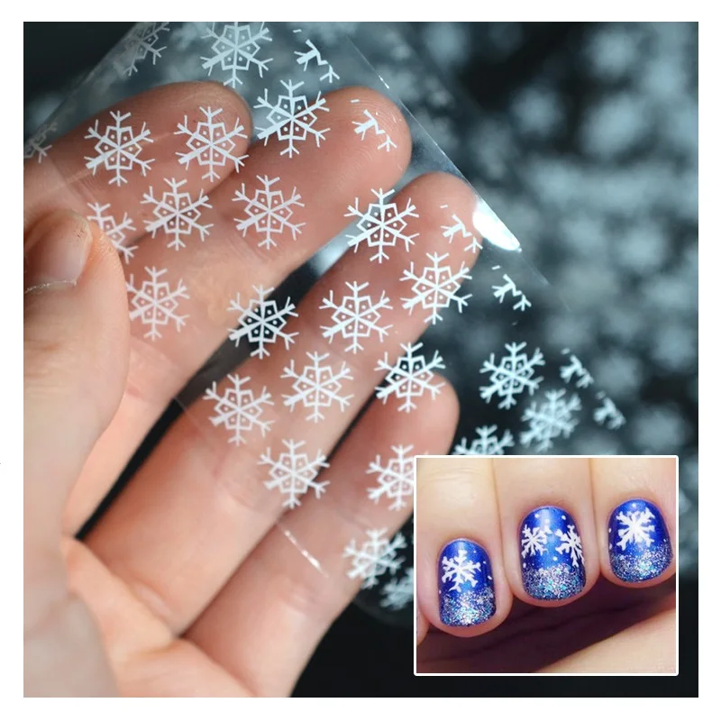 90*4 см, Рождественская Фольга для ногтей, 3D стикер для ногтей, снежинка, звезда, лазер, переводная фольга, наклейка, бумага для дизайна ногтей, украшения