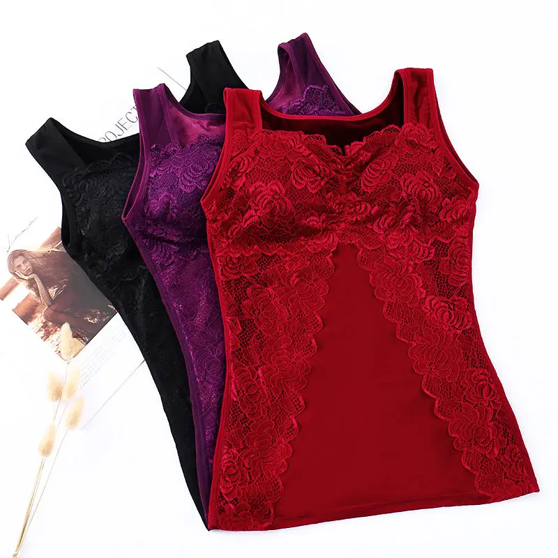 

Новинка 2023, женский зимний эластичный термальный бархатный жилет без рукавов, женское теплое нижнее белье с лепестковым вырезом, мягкая кофта, топы M205