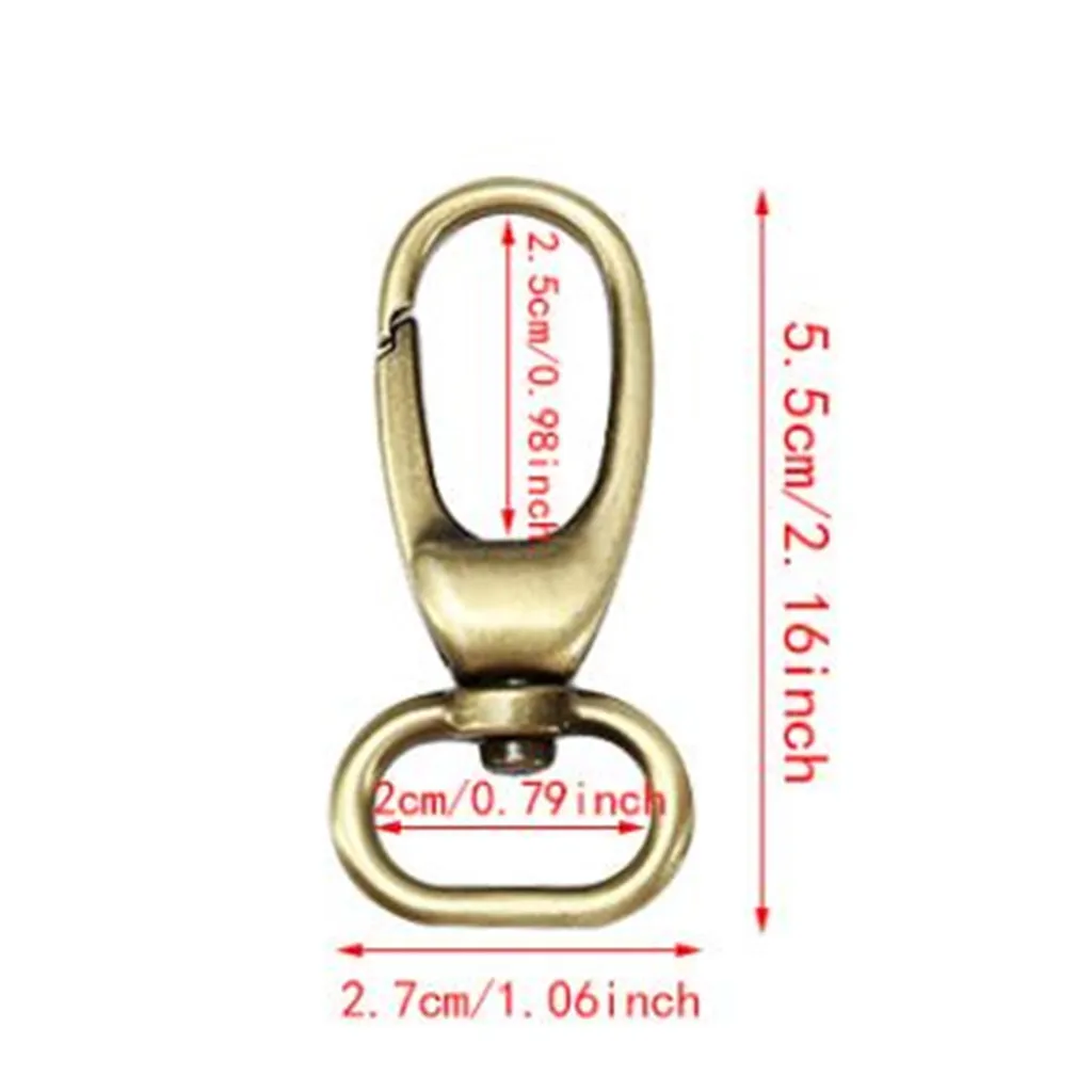 4Pcs Classic Trigger Snap Hooks Swivel Lobster Claw Clasps Purse Landyard Clip for Bags, Keychain, Straps Leather
