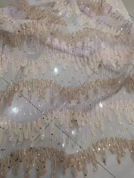 

Cyndi-56.6806 fashionable sequins tulle embroidery french net lace fabric for party dress