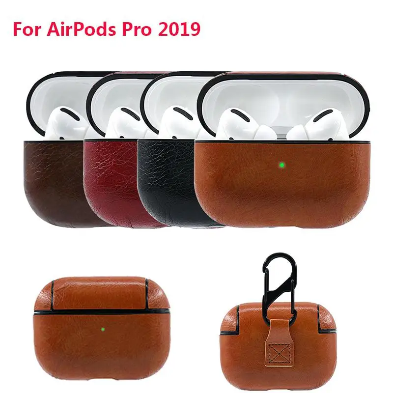 Кожаный чехол для наушников Apple AirPods Pro Bluetooth-совместимый защитный зарядное