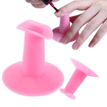 1 шт., для женщин, для дизайна ногтей, розовое сиденье для пальцев, мягкая подставка, держатель для гелевого лака, 3D, цветочный рисунок, покрытие для рисования, простое использование
