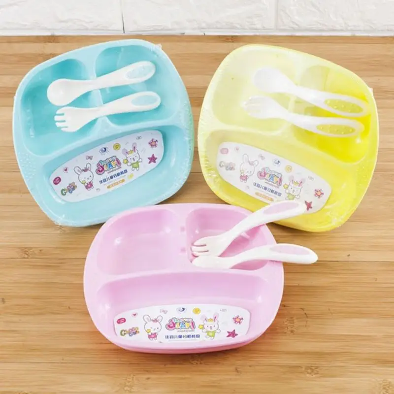 

62-6T Baby Tableware Set Environmental Protection Polypropylene Children's Tableware Set Baby Cartoon Bowl Kids Dinner Plate