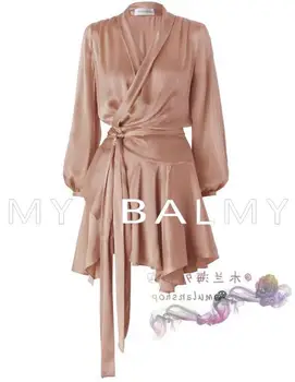 

New summer of 2019 ladies elegant thin fashion contains silk chiffon dress will recommend like hot cakes