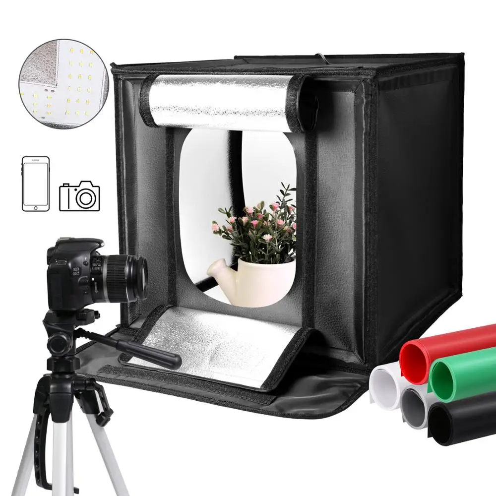 40cm*40cm Folding Photo Studio Softbox Lightbox LED Tabletop Photography Shooting Foldable Tent Photobox With Light