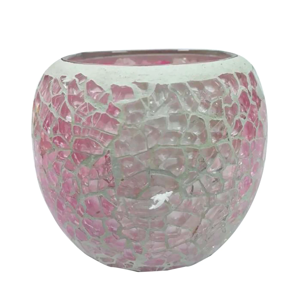 Mosaic Stained Glass Candle Holder Tea Light Holder Cup Flowerpot Home Decor