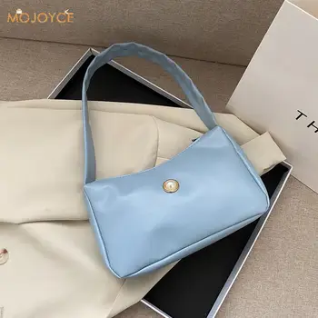 

Casual Women Handbag Pearl Classic Elegant Crossbody Shoulder Bag PU Leather Female Solid Color Shoulder Underarm Totes