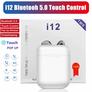 

Wireless Stereo Earbuds i12 TWS 5.0 Bluetooth Headset Wireless Headset Touch Headset With Microphone For iphone Huawei Xiaomi