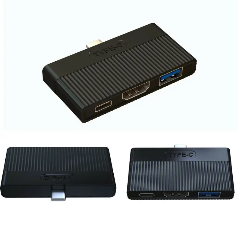 3 в 1 док-станция для ноутбука usb-хаб type C USB 3,1-USB-C 4K HDMI USB 3,0 кабель-адаптер для Macbook Pro