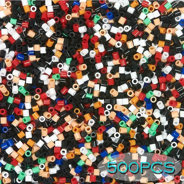 500PCs 5mm 134colors Iron beads for kids hama beads diy Puzzles high quality Handmade gift toy 1