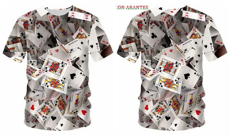 unisex 3d t shirt Индивидуальная 3D футболка с полным принтом игральных карт, летние мужские и женские футболки, повседневные Брендовые мужские хип-хоп топы, футболки, плюс размер, S-7XL - Цвет: unisex 3d t shirt