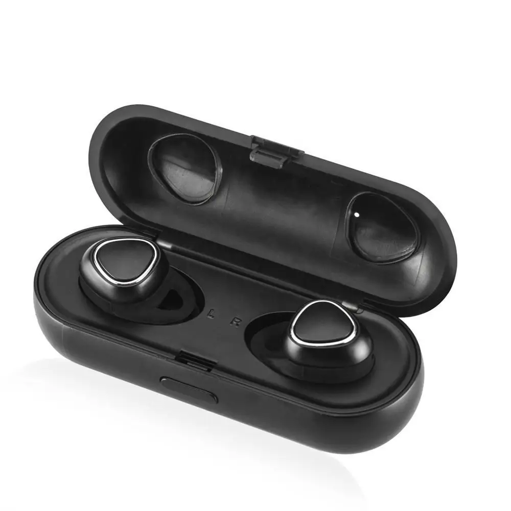 Xi7 TWS bluetooth-гарнитура с сенсорным управлением Hifi мини наушники с микрофоном беспроводные наушники стерео микрофон для телефона с зарядным устройством - Цвет: Черный