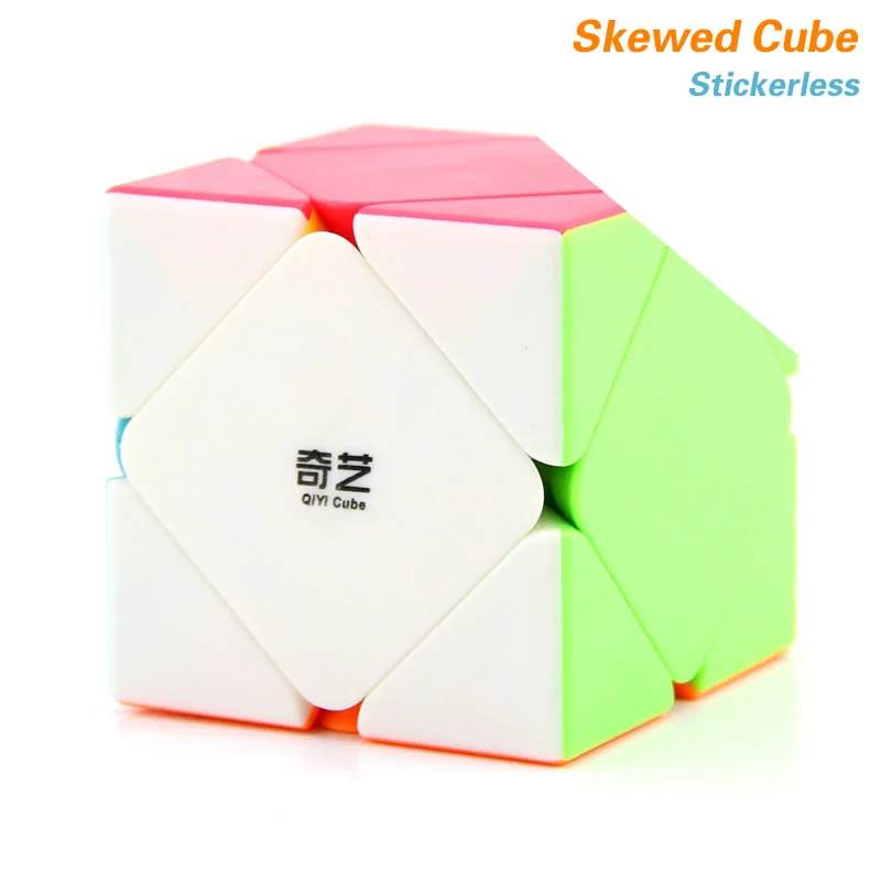 QiYi Pyraminxeds Megaminxeds SQ-1 Mastermorphix 3x3x3 магический куб, квадрат 1 Skewbes Pyramid speed Cube Пазлы игрушки подарок - Цвет: Skewed-Stickerless