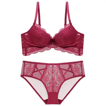 

New Fashion lace sexy Underwear Set push up Bra Set Lace Bra And Panty Set Comfortable and breathable Lingerie