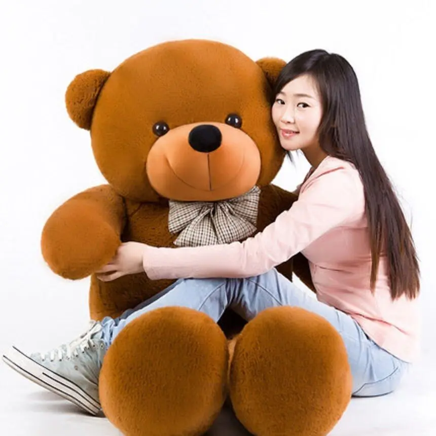 Hot Giant 32''80cm Big Cute Plush Teddy Bear Huge Dark Brown Soft Toys Doll Gift 