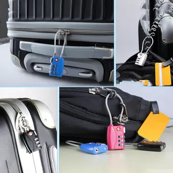 

New TSA719 3 Digit Password Lock Gym School Locker Security Lock Suitcase Luggage Coded Lock Cupboard Cabinet Locker Padlock