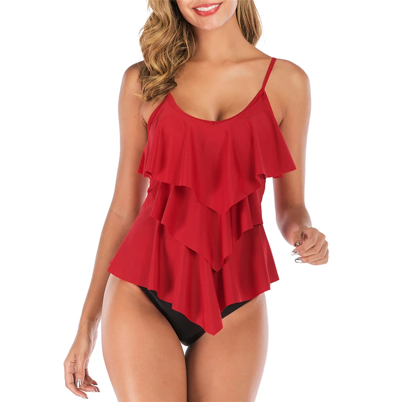 Women Ruffles Bikinis High Waist Swimsuit Solid Beach Swimwear Female Brazilian Biquini Set 2020 Sexy Women Swimming Suit Summer Women Ruffles Bikinis High Waist Swimsuit Solid Beach Swimwear Female Brazilian Biquini Set 2020 Sexy Women Swimming Suit Summer